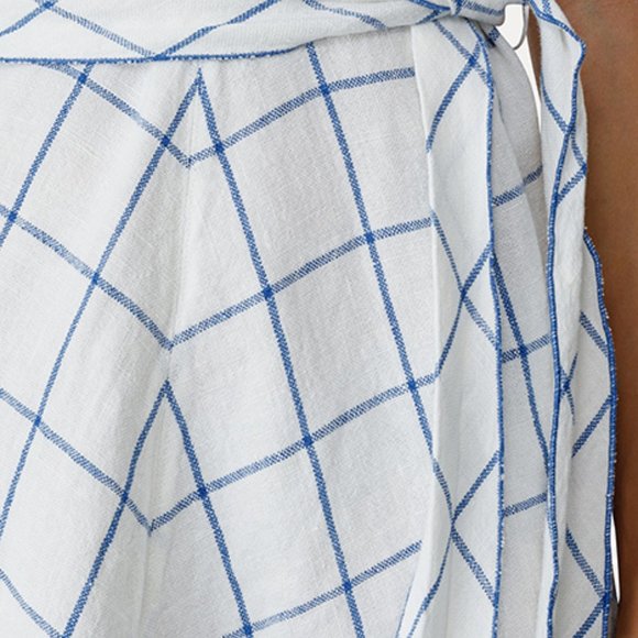 FORTE_FORTE  "Holiday check" linen belted dress oceania - Picture 3 of 7